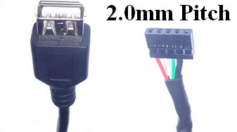 USB female socket  to 5 pin header (2.54mm)
