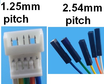 2.54mm pitch pin header to Molex 1.25mm pitch adaptor <br> range of sizes available.