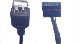 USB female socket  to 5 pin header (2.54mm)